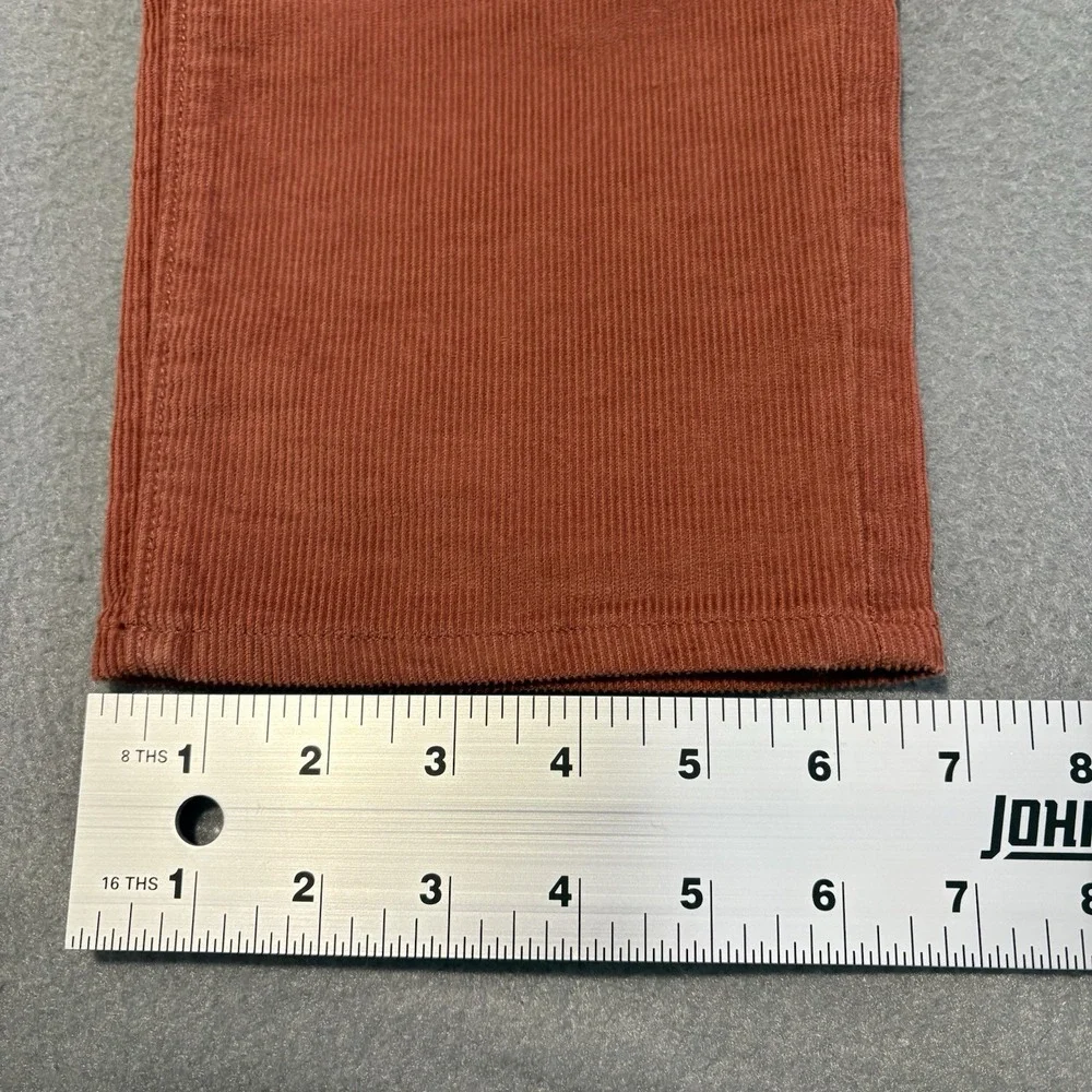 JCrew Corduroy Pants Men 33x30 Rust Style 250 Straight Fit Stretch Medium Wale
